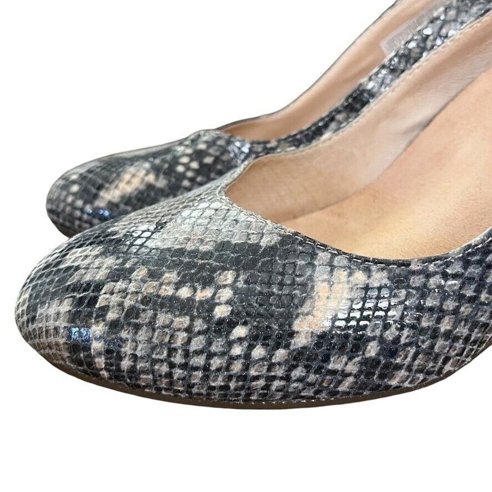 Vionic Gray Snakeskin Wedge Heels - Picture 8 of 16